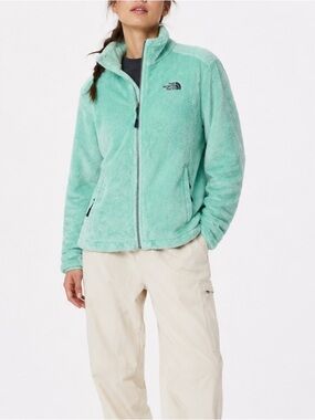 The North Face Osito Fleece Jacket Mint Green Full Zip Women’s M Cozy